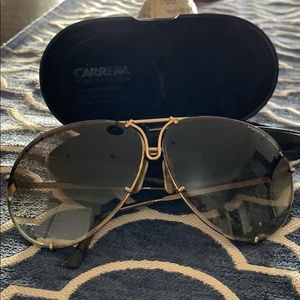 Porsche Carerra sunglasses; orig case & lenses.